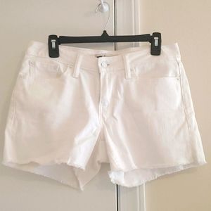 Levi's White Denim Shorts Size 8